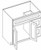KCD Shaker Sand Vanity Combo Cabinet - SS-VSBDR36