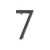 Atlas Homewares - AVN7-O Modern Avalon 4-1/2" H Floating Mount House Number Aged Bronze
