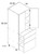 U.S. Cabinet Depot - Torino Grey Wood - Tall with Three Drawer Two Door Utility Cabinets - TGW-T3DB3072
