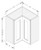 Cab-Tec Shaker Moss Kitchen Cabinet - SM-WLS2442