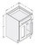 Cab-Tec Shaker Dove Kitchen Cabinet - SD-B24