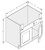 Cab-Tec Shaker Dove Kitchen Cabinet - SD-FSB36