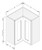 Cab-Tec Shaker Dove Kitchen Cabinet - SD-WLS2436