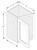 Cab-Tec Shaker Dove Kitchen Cabinet - SD-BTR12