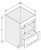 Cab-Tec Slim Shaker Dove Kitchen Cabinet - SSD-MDB30