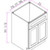 Cab-Tec Slim Shaker Dove Bath Cabinet - SSD-V2721