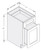 Cab-Tec Slim Shaker Oak Kitchen Cabinet - SSO-BWB18