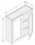 Cab-Tec Slim Shaker Oak Kitchen Cabinet - SSO-W2736