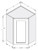 Cab-Tec Slim Shaker Oak Kitchen Cabinet - SSO-WDC2442