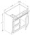 Cab-Tec Slim Shaker Oak Bath Cabinet - SSO-VSD3621L