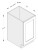 Cab-Tec Slim Shaker Oak Kitchen Cabinet - SSO-B12FH