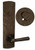 Coastal Bronze - Platinum Finish - Square Plate 11" Privacy Lever Knob - 120-00-PRI-P