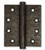 Coastal Bronze - Platinum Finish - Butt Hinge - 5" x 4-1/2" / Button - 30-405-P