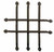 Coastal Bronze - Platinum Finish - Grill -14" x 14" / Two Bars by Three Bars - 70-100-P