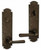 Coastal Bronze - Midnight Finish - Square Plate 11" Entry Lever Knob - 120-00-DOU-M