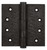 Coastal Bronze - Midnight Finish - Butt Hinge - 4-1/2" X 4-1/2" / Button Tip - 30-423-M