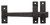 Coastal Bronze - Midnight Finish - Drop Bar Square without Knob - 6-1/2" - 50-147-M