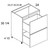 U.S. Cabinet Depot - Verona Pure Blanc - Two Drawer Range Base Cabinets - VPB-RB2DB30