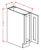 U.S. Cabinet Depot - Shaker Cinder - Tray Base Cabinet - SC-BT9