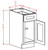 U.S. Cabinet Depot - Shaker Cinder - Single Door Single Drawer Base Cabinet - SC-B12