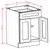 U.S. Cabinet Depot - Shaker Cinder - Double Door Single Drawer Base Cabinet - SC-B24