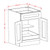 U.S. Cabinet Depot - Shaker Cinder - Double Door Single Rollout Shelf Base Cabinet - SC-B241RS