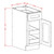 U.S. Cabinet Depot - Shaker Cinder - Single Door Double Rollout Shelf Base Cabinet - SC-B182RS