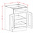 U.S. Cabinet Depot - Shaker Cinder - Double Door Double Rollout Shelf Base Cabinet - SC-B242RS