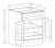 U.S. Cabinet Depot - Shaker Cinder - Double Door Double Rollout Shelf Base Cabinet - SC-B242RS
