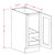 U.S. Cabinet Depot - Shaker Cinder - Full Height Single Door Double Rollout Shelf Base Cabinet - SC-B18FH2RS