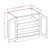 U.S. Cabinet Depot - Shaker Cinder - Full Height Double Door Triple Rollout Shelf Base Cabinet - SC-B27FH3RS