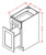 U.S. Cabinet Depot - Shaker Cinder - Drawer File Base Cabinet - SC-DFB18
