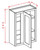 U.S. Cabinet Depot - Shaker Cinder - Wall Blind Cabinets - SC-WBC2730
