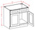 U.S. Cabinet Depot - Shaker Cinder - Vanity Sink Base Cabinet-Double Door Double Drawer Front - SC-VS36