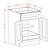 U.S. Cabinet Depot - Casselberry Saddle - Double Door Single Rollout Shelf Base Cabinet - CS-B241RS