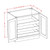 U.S. Cabinet Depot - Casselberry Saddle - Full Height Double Door Triple Rollout Shelf Base Cabinet - CS-B24FH3RS