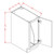 U.S. Cabinet Depot - Torrance White - Full Height Tray Divider Base Cabinet - TW-B12FHTD