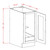 U.S. Cabinet Depot - Torrance White - Full Height Single Door Single Rollout Shelf Base Cabinet - TW-B18FH1RS