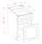 U.S. Cabinet Depot - Shaker Antique White - Drawer File Base Cabinet - SA-DFB18