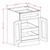 U.S. Cabinet Depot - Shaker Dove - Double Door Double Rollout Shelf Base Cabinet - SD-B362RS