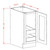 U.S. Cabinet Depot - Shaker Dove - Full Height Single Door Double Rollout Shelf Base Cabinet - SD-B18FH2RS