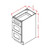 U.S. Cabinet Depot - Shaker Dove - Vanity Drawer Base Cabinet - SD-3VDB12