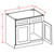 U.S. Cabinet Depot - Shaker White - Vanity Sink Base Cabinet-Double Door Double Drawer Front - SW-VS30