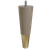 Round Tapered Foot with Polished Brass Slipper Cup, 6" Height - Walnut