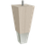 Square Tapered Foot with Chrome Slipper Cup, 6" Height - White Oak