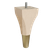 Calla Foot with Polished Brass Slipper Cup, 6" Height - Hardwood