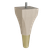 Calla Foot with Satin Brass Slipper Cup, 6" Height - White Oak