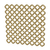 .375" Flat Fluted Diamond Decorative Grille, 24" Wide x 72" Long Sheet - Satin Brass