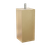 2" Square Foot with Aluminum Sleeve & Bolt, 4.5" Height - Polished Brass