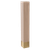 4" Square Leg with Polished Brass Sleeve, 29" Height - Red Oak
